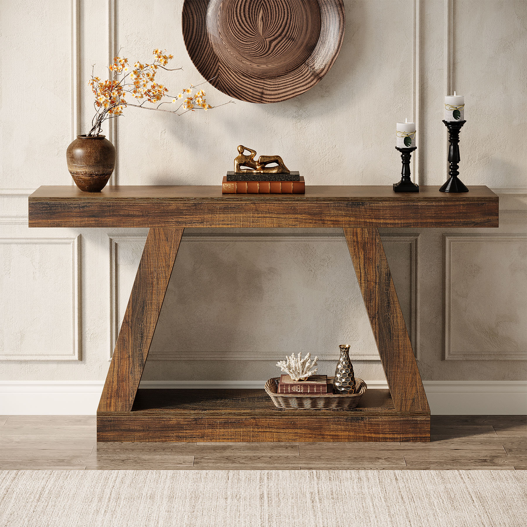 【12月スーパーSALE 15%OFF】 Designs Ebern Chasidi Wayfair | Reviews & Table Console 55.12'' カウンターテーブル・ハイテーブル